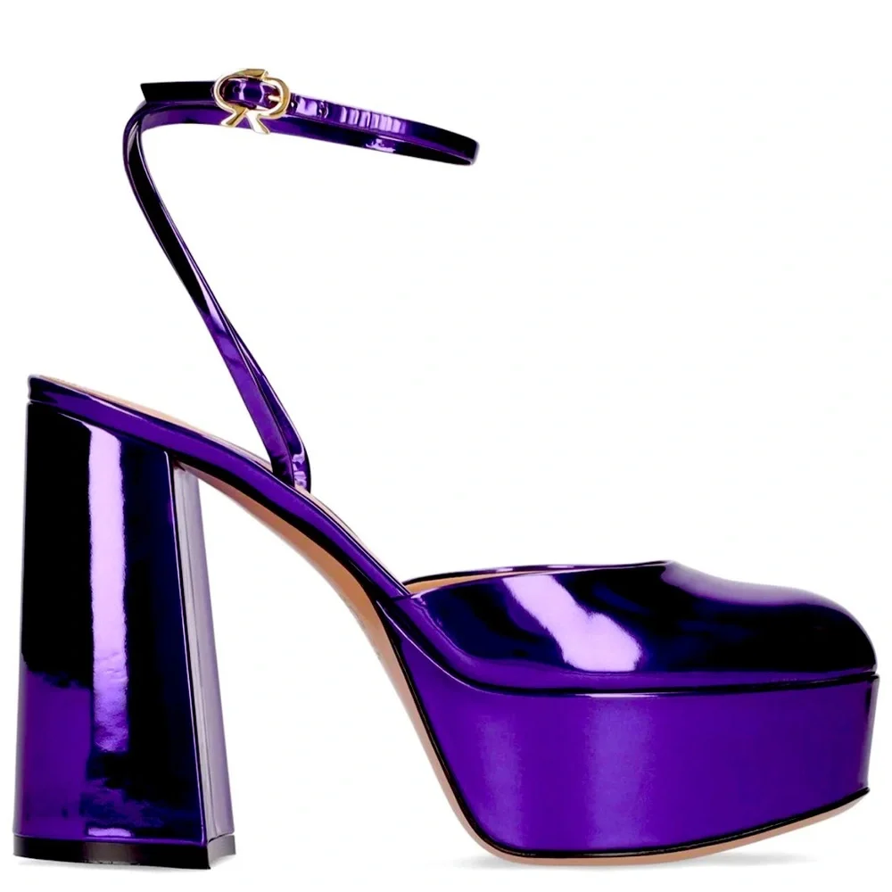 Gianvito Rossi 110mm Dua metallic platform pumps